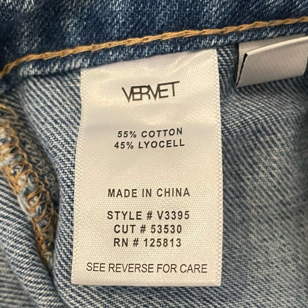 VERVET BY FLYING MONKEY Blue Flare Wide Leg Jeans - Picture 3 of 4